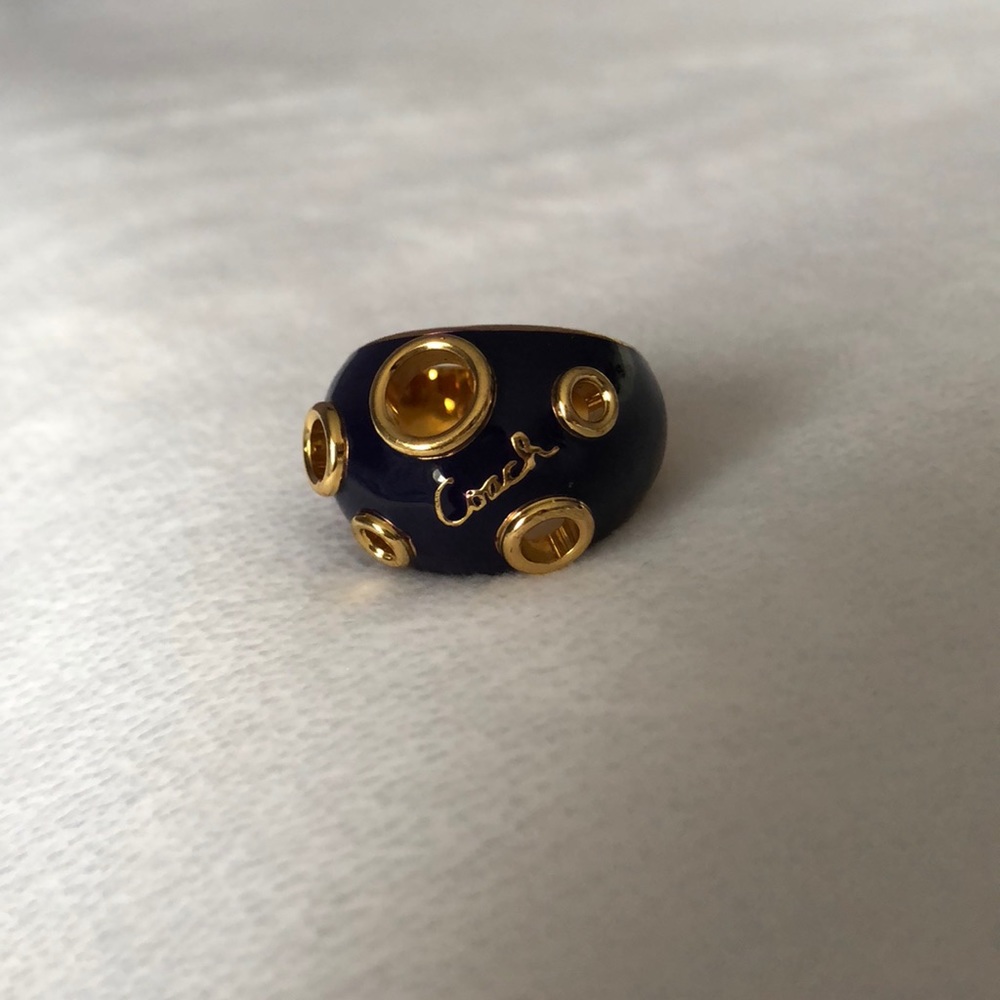 Purple and gold Coach ring - Picture 2 of 6